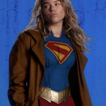 Milly Alcock Supergirl Brown Trench Coat